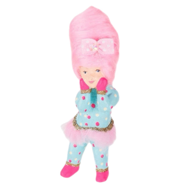 Assorted Girl With Cotton Candy Hair Ornament, INDIVIDUALLY SOLD