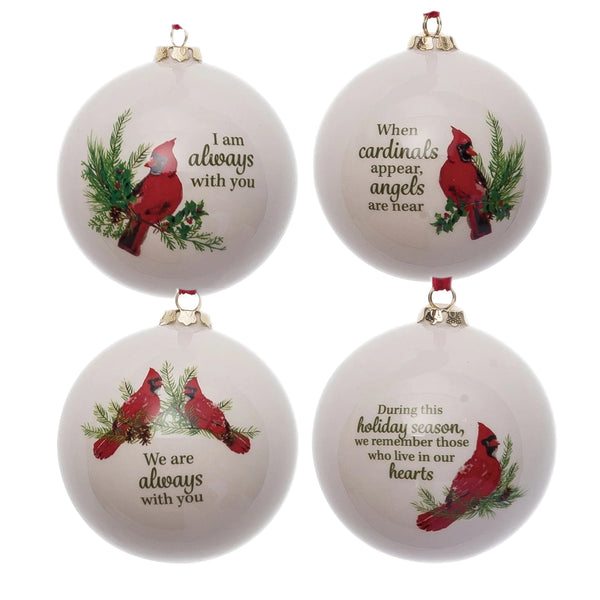 Assorted Cardinal Memorial Ball, INDIVIDUALLY SOLD