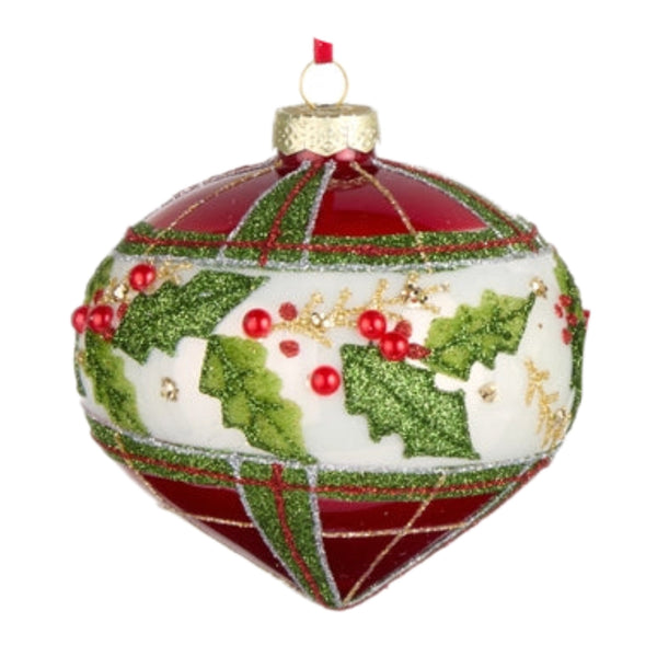 Assorted Plaid & Holly Ball, INDIVIDUALLY SOLD