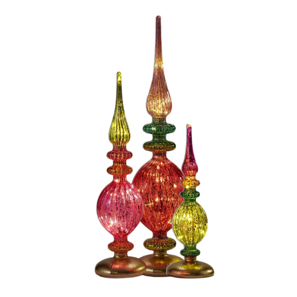 Assorted Multicoloured Tabletop Finial Figurine, INDIVIDUALLY SOLD