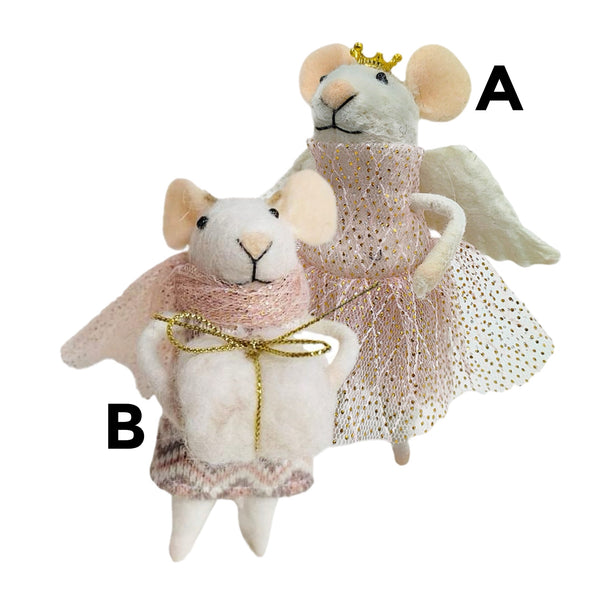 Assorted Mouse In Pink Skirt Ornament, INDIVIDUALLY SOLD