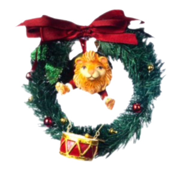 Assorted Zoo Animal In Wreath Ornament, INDIVIDUALLY SOLD