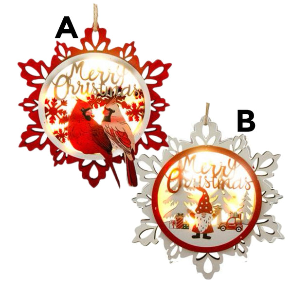 Assorted LED Snowflake Ornament, INDIVIDUALLY SOLD