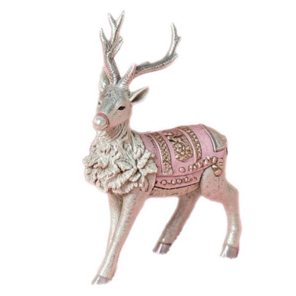 Assorted Reindeer With Pink Blanket Figurine, INDIVIDUALLY SOLD