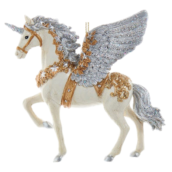 Assorted Silver & Gold Unicorn Ornament, INDIVIDUALLY SOLD
