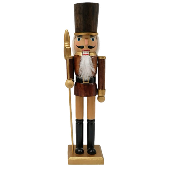 Assorted Brown Holding Spear Nutcracker, INDIVIDUALLY SOLD