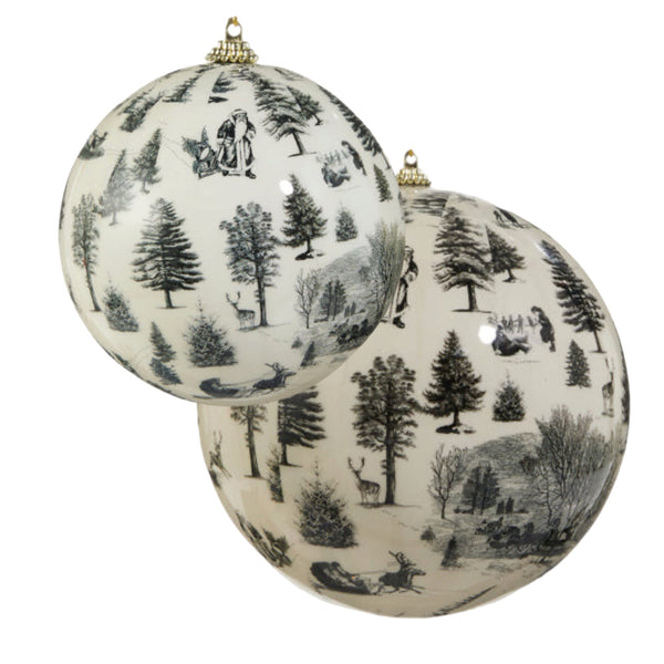 Assorted Sleigh & Trees Ball, INDIVIDUALLY SOLD