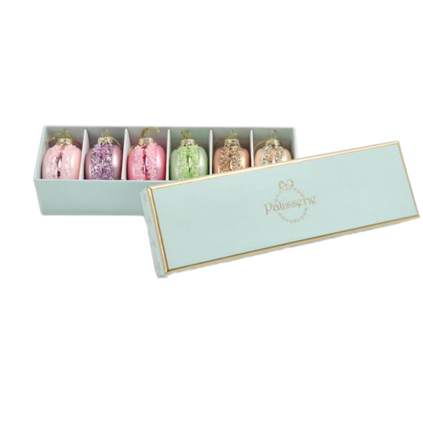 Assorted Glitter Macaron Ornament, INDIVIDUALLY SOLD