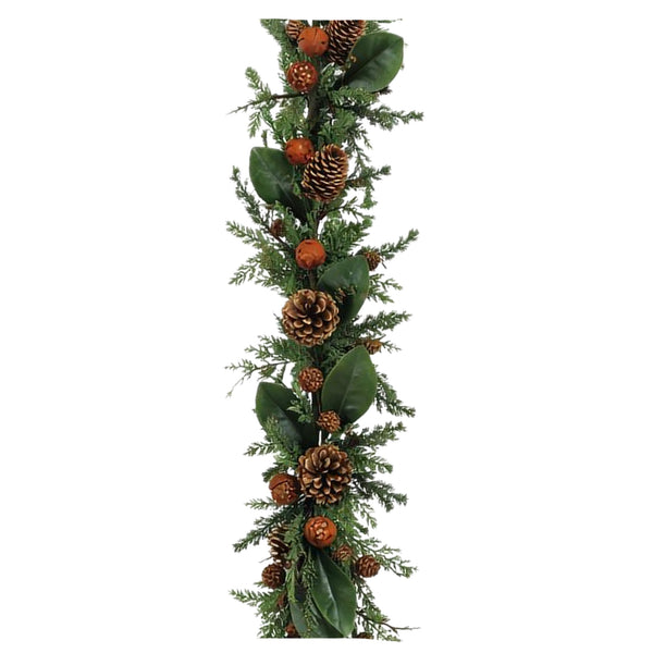 5' Cedar & Pinecones Garland