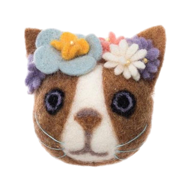 Assorted Cat Face Ornament, INDIVIDUALLY SOLD