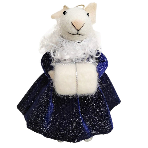 Assorted Mouse In Blue Dress Ornament, INDIVIDUALLY SOLD