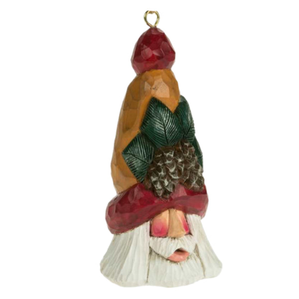Assorted Faux Wood Santa Head Ornaments, INDIVIDUALLY SOLD