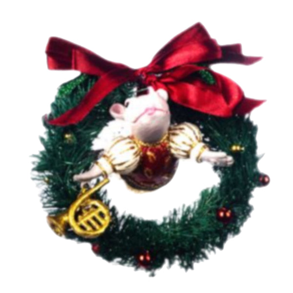 Assorted Zoo Animal In Wreath Ornament, INDIVIDUALLY SOLD