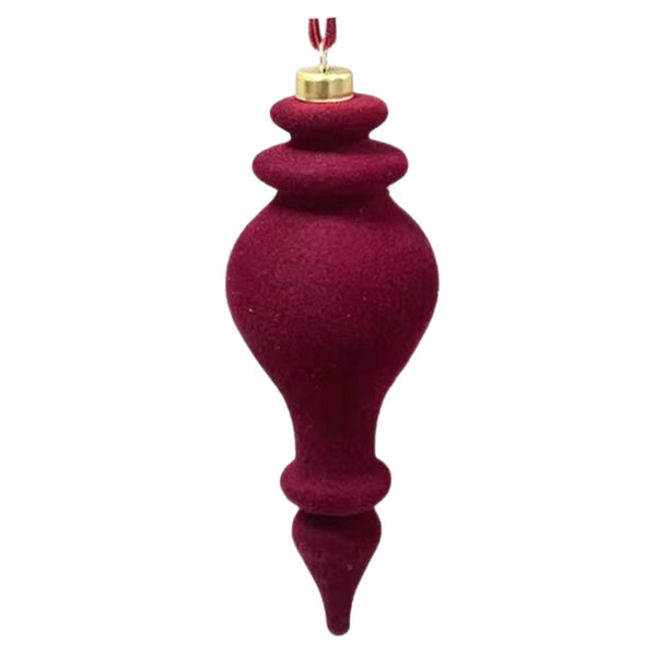 Assorted Flocked Burgundy Ball, INDIVIDUALLY SOLD