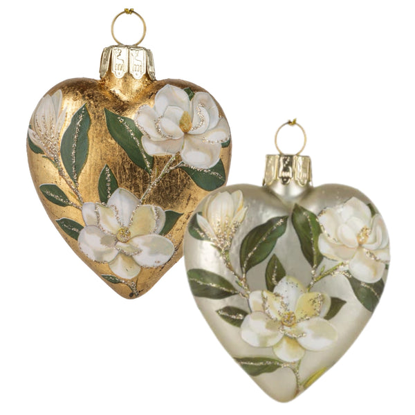 Assorted Magnolia Heart Ball, INDIVIDUALLY SOLD