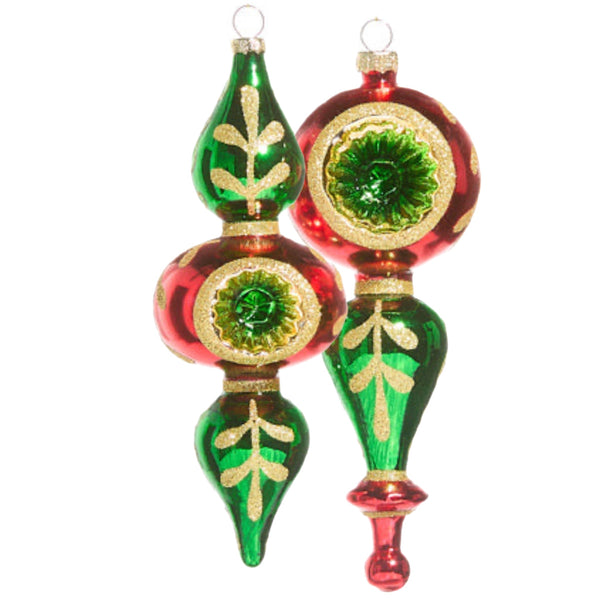 Assorted Reflector Finial Ornament, INDIVIDUALLY SOLD