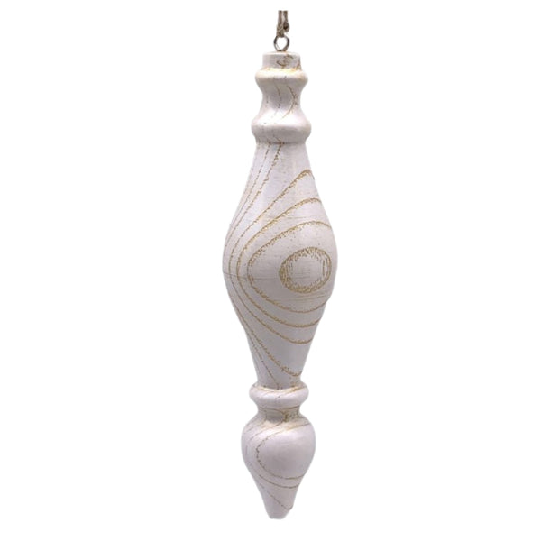 Assorted White Wash Wood Finial Ornament, INDIVIDUALLY SOLD
