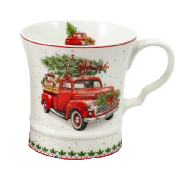 Assorted Red Truck Mug, INDIVIDUALLY SOLD