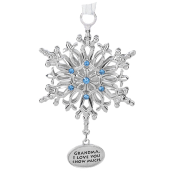 Assorted Snowflake With Saying Dangle Ornament, INDIVIDUALLY SOLD