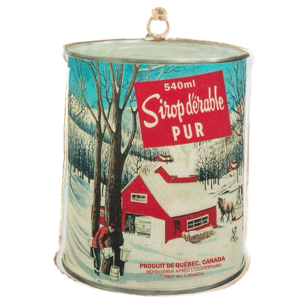Double Sided Maple Syrup Can Ornament