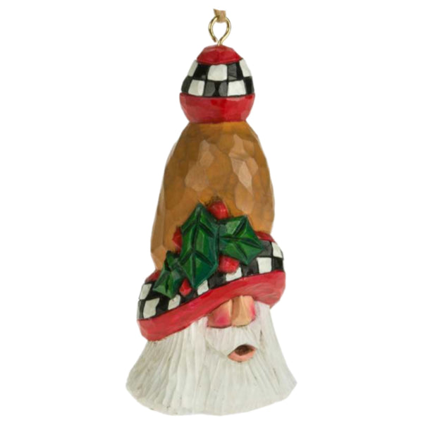 Assorted Faux Wood Santa Head Ornaments, INDIVIDUALLY SOLD