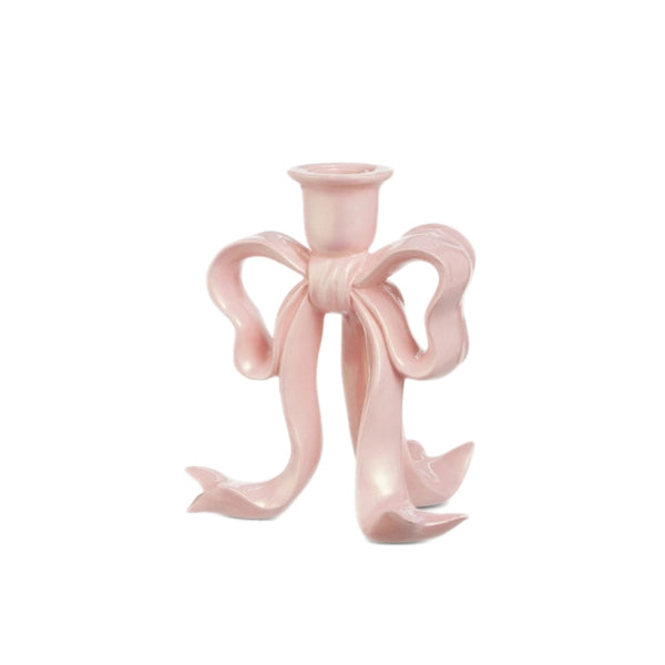 Assorted Pink Bow Taper Candle Holder, INDIVIDUALLY SOLD