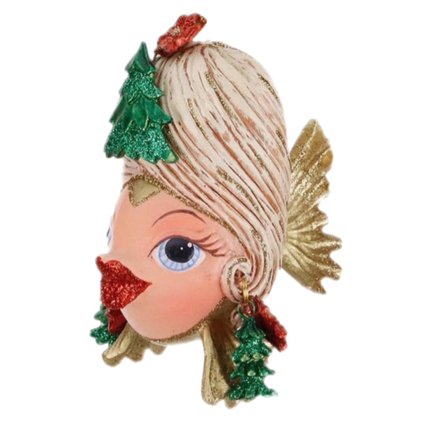 Assorted Big Hair Fish Ornament, INDIVIDUALLY SOLD