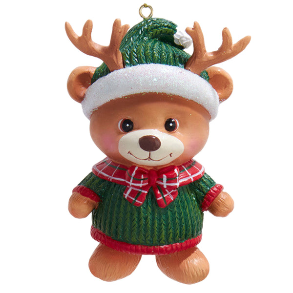 Assorted Teddy Bear In Sweater Ornament, INDIVIDUALLY SOLD