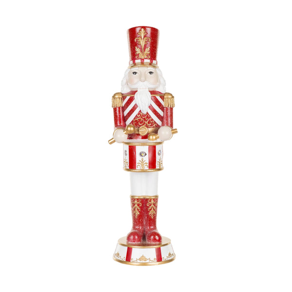 Assorted Red & Gold Nutcracker With Drum Figurine, INDIVIDUALLY SOLD
