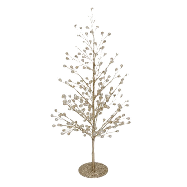 Assorted Gold Beaded Tree Figurine, INDIVIDUALLY SOLD