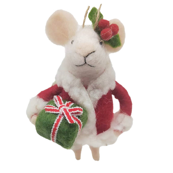 Assorted Mouse In Red Coat Ornament, INDIVIDUALLY SOLD