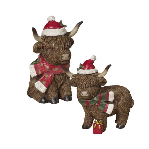 Assorted Highland Cow Figurine, INDIVIDUALLY SOLD