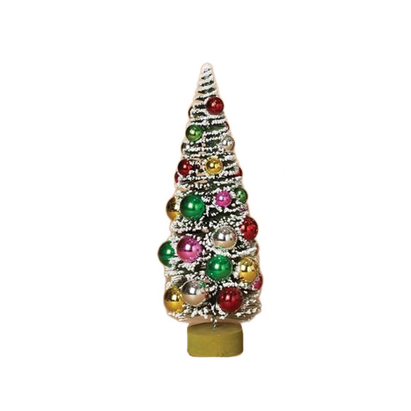 Assorted Multicoloured Bottlebrush Tree Figurine, INDIVIDUALLY SOLD