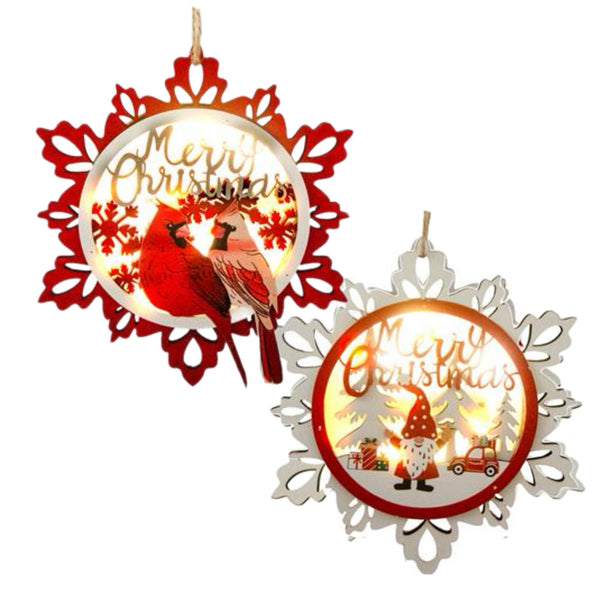 Assorted LED Snowflake Ornament, INDIVIDUALLY SOLD