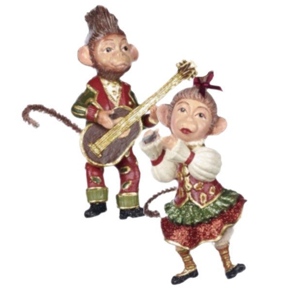 Assorted Musical Monkey Ornament, INDIVIDUALLY SOLD