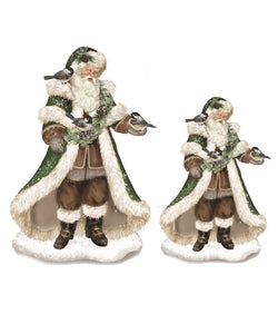 Assorted Santa With Birds Figurine, INDIVIDUALLY SOLD