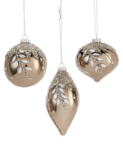 Assorted Silver Leaf Ball, INDIVIDUALLY SOLD