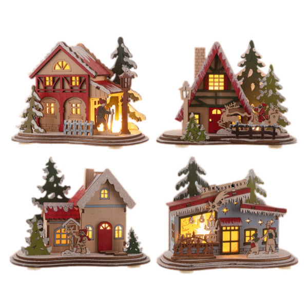 Assorted LED House Figurine, INDIVIDUALLY SOLD