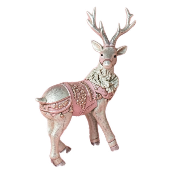 Assorted Reindeer With Pink Blanket Figurine, INDIVIDUALLY SOLD