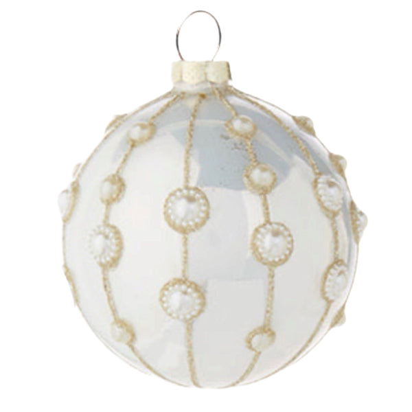 Assorted White Ball With Pearls Ball, INDIVIDUALLY SOLD
