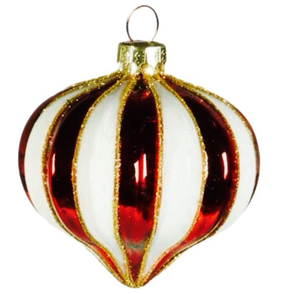 Assorted Red & White Striped Ball, INDIVIDUALLY SOLD