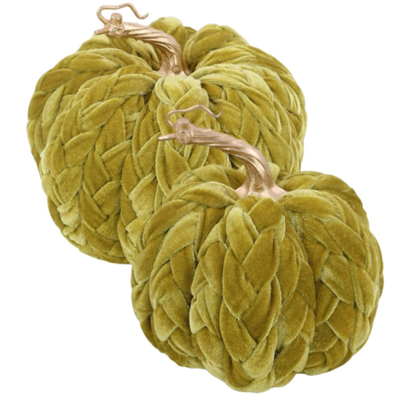 Assorted Chartreuse Braided Pumpkin, INDIVIDUALLY SOLD