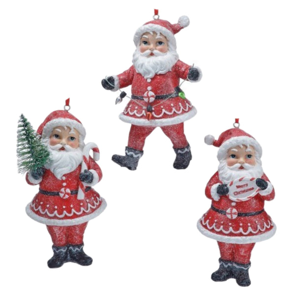 Assorted Traditional Santa Ornament, INDIVIDUALLY SOLD
