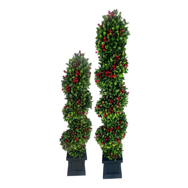 Assorted Boxwood With Berries Topiary, INDIVIDUALLY SOLD