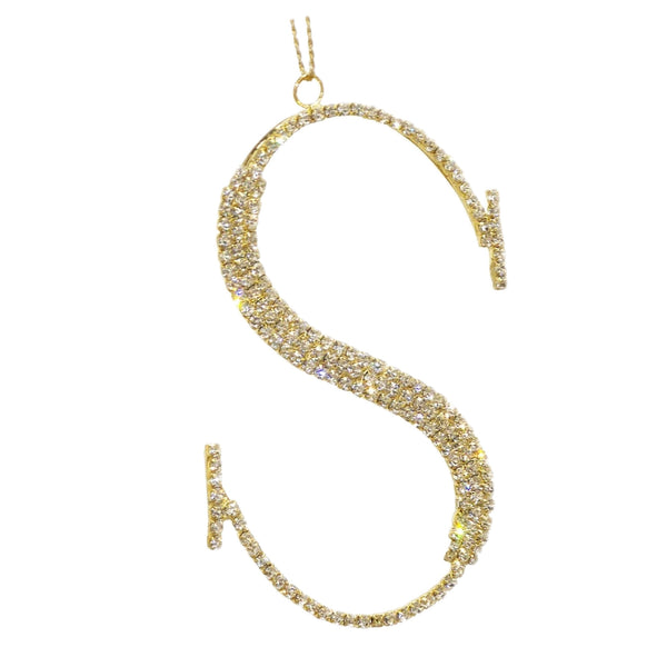 Assorted Rhinestone Monogrammed Ornament, INDIVIDUALLY SOLD