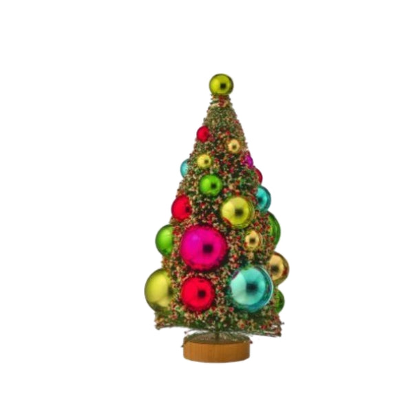 Assorted Multicolour Bottlebrush Tree Figurine, INDIVIDUALLY SOLD