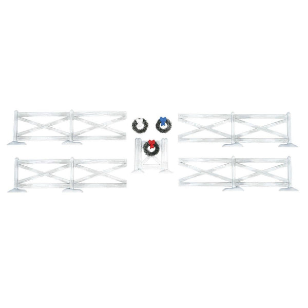 Village Accessory: Crossbuck Fence, Set Of 7