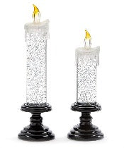 8" Assorted Candle Stick Glitterdome, INDIVIDUALLY SOLD