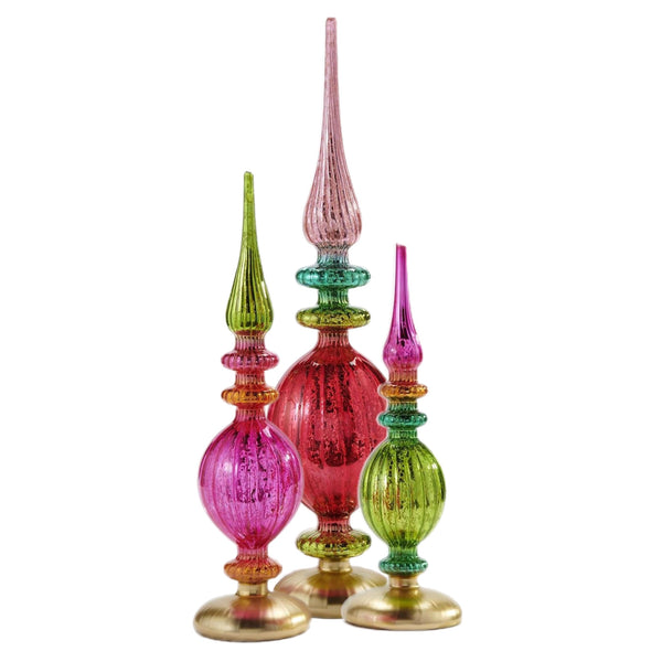 Assorted Multicoloured Tabletop Finial Figurine, INDIVIDUALLY SOLD