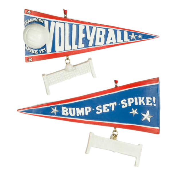 Double Sided Volleyball Flag Ornament